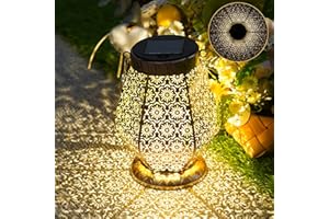 ‎GOFFII Solarlaterne für außen, LED Solarlampen Gartendeko, IP65 Wasserdicht Solarleuchten, Hängend Solar Gartenleuchten für Draußen, Balkon, Outdoor, Terrassen etc