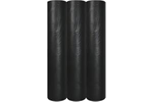 MUNTRADE Rollos Papel Camilla Polipropileno Negro 58 cm x 80 m | Papel de Camilla Precortado cada 40 cm (3 Rollos)