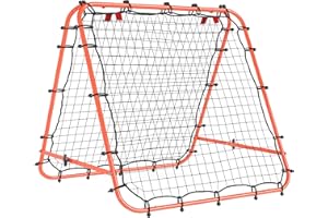 HOMCOM Double-Sided Football Rebounder Net, Football Rebound Net Target Goal with Five Adjustable Angles