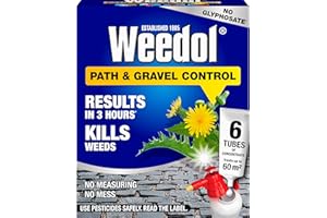 Weedol Path Weed Killer Liquid Concentrate 6 Tubes Treats 60m2 Garden Path & Patio Weed Control