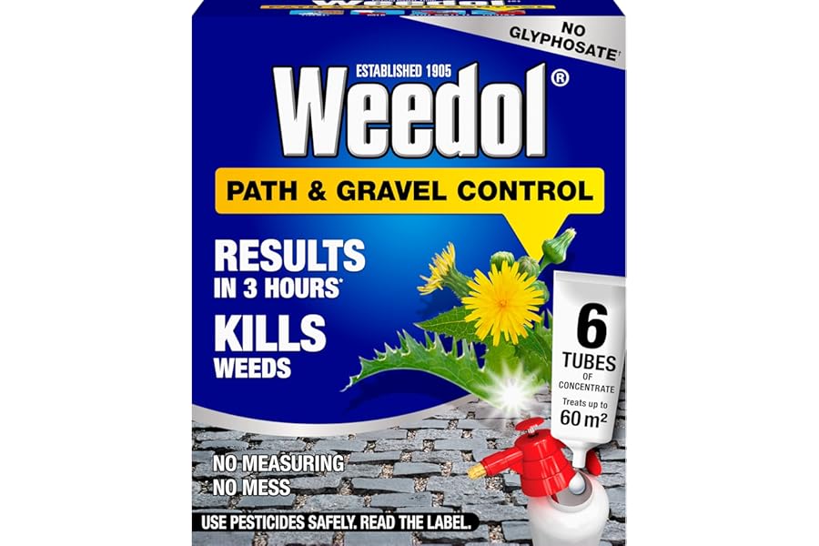 Weedol Path Weed Killer Liquid Concentrate 6 Tubes Treats 60m2 Garden Path & Patio Weed Control