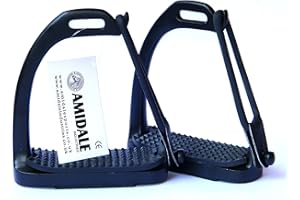 Amidale PEACOCK STIRRUPS HORSE EQUESTRIAN SAFETY IRON FILLIS S/S STIRRUPS BLACK BNWT 5.00 INCHES