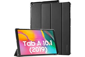 EasyAcc Funda para Samsung Galaxy Tab A 10.1 2019, Case Ultra Slim Carcasa Smart Cover PU Protector Soporte Función para Samsung Galaxy Tab A 10.1 2019 SM-T510/ T515, Negro