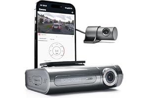 Road Angel Halo Pro 2K Car Dash Cam Front and Rear - HD Night Vision Dashcam Front and Rear Camera - Dashcams for Cars with Built-in WiFi