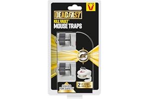 VICTOR Deadfast 20300400 Kill Vault Mouse Trap, White, Twin Pack