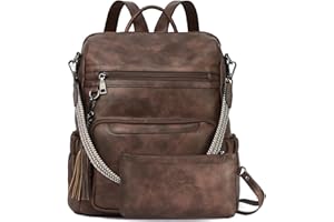 BOSTANTEN Skórzany plecak damski, plecak rekreacyjny, torba podróżna, torebka z plecakiem, plecak dzienny dla kobiet i dziewcząt