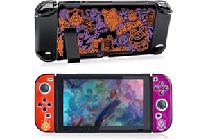 CHIKIXSON Switch etui ochronne, twarde etui na przełącznik karmazynowy i purpurowy, Dockable PC Switch Case Cover do Switch Joycon i Console, Scarlet & Violet
