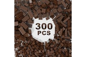 TTEHGB TOY 300 PCs Classic Building Bricks, Brown Bulk Bricks, Compatible With All Major Brand Parts and Pieces, Creative Building Block Toys for Boys Girls (Brown)
