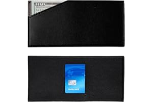 loghohu Money Wallets for Cash Gifts, PU Leather Card Money Wallets Reusable Waterproof Cash Envelopes Black Money Gift Wallet for Wedding Birthday Graduation