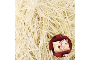 DAJAVE Füllmaterial Geschenk 500g Weiß Geschreddertes Papier für Geschenkbox, Füllmaterial für Pakete Raffia Geschreddertes Papier Festival Geschenk Dekoration（Weiß）