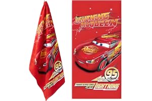 BrandMac McQueen Strand- och badhandduk 70 x 140 cm, 100 % bomull | Mjuk & absorberande bad- och simhandduk för barn