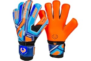 Renegade GK Fury Gants De Gardien De But (Tailles 7-11, Level 4) 4+3MM Giga Grip & Pro-Tek Fingersaves | Excellent Poigne & Protection | Gant Gardien de But Adulte, Homme, Junior
