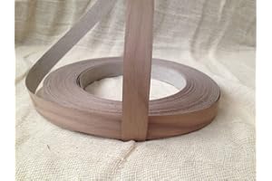REAL WOOD VENEER EDGING 18MM WIDE Pre Glued Iron on Walnut Wood Veneer Edging Tape 18mm wide x 10metres..