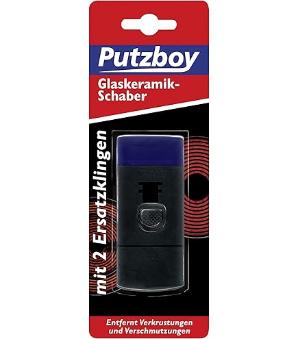 Putzboy Glaskeramik Schaber Mit 2 Ersatzklingen - Für Glatte Und Harte Oberflächen - Made In Germany - Foto 11