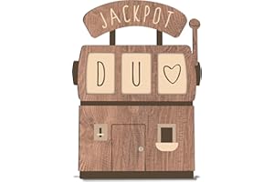 Postcard Love and Friendship Wooden Card - Love Card Jackpot Birthday Card with Envelope | Love Card, I Crack the Jackpot with You Card, Jackpot Anniversary Card, Jackpot Love