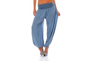 MALITO MORE THAN FASHION Malito Culotte Bouffante Harem Pantalon Aladin Sweatpants Boyfriend Pantalon Yoga 1482 Femme Taille Unique
