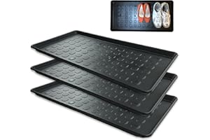 fratrisPRO 3 STK. | XXL Schuhabtropfschale Schuhmatte Ablage | Schuhablage mit erhöhtem Set Abtropfschale große Schuhunterlage Napfunterlage