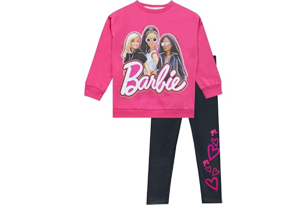 Barbie Sweatshirt och Leggings Set | Co Ord Set | Kläder och kläder för tjejer