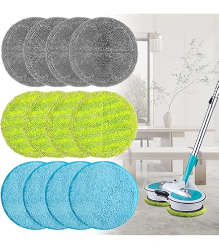 Microvezel Pads Geschikt 12 Stuks,16 Cm Microvezel Vervangende Moppads,Universele Elektrische Vervangende Dweilpads Floating Mop M30457,Floating Mop Vervangende Pads