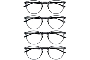 ‎OPULIZE OPULIZE MET Bluelight-Lesebrille, schmaler, runder Rahmen, Federscharniere, verbessert den Schlaf, Computerspiele, blendfrei, 3er- und 4er-Pack
