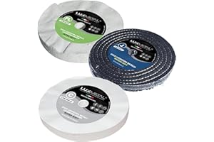 Lux Metal - Kit de Polissage 3 Disques 200 mm (Medium/Super/Ultra Soft) - Idéal pour polir l'aluminium, l'acier inoxydable, le plexiglas, le laiton, et le fer - À utiliser avec pâte abrasive.