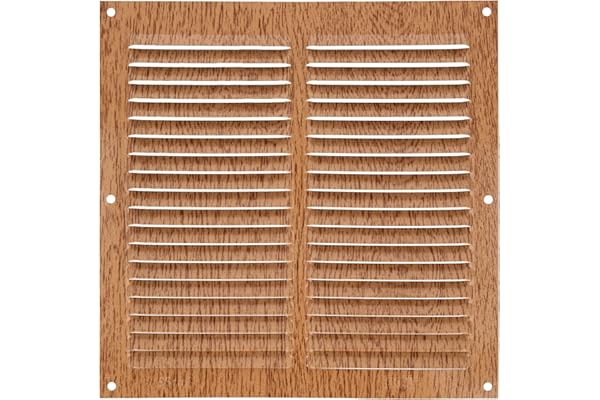 Amig - Grille de Ventilation carrée en Aluminium | Grilles d'aération pour Sortie d'air | Idéal pour Plafond de Cuisine et de Salle de Bain | Dimensions : 200 x 200 mm | Couleur: Bois
