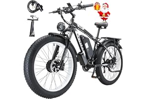 BEWELL KETELES K800 Electric-Bikes Dual-Motor Electric-Motorbike, 26 x 4.0 Inch Fat-Tire-Electric-Bike 23Ah Battery with Removable Li-Ion Battery and 21 Speed Gear for Adults-Men (UK Warehouse)
