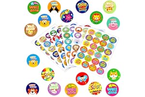 NEBURORA 1440 Pcs Motivational Praise Stickers for Students & Teachers - Kids Reward Stickers (60 Sheet Pack)
