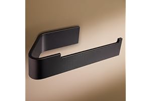 DESIGNFABRIK HAMBURG Design Amburgo Porta Carta Igienica adesivo I Portarotolo carta igienica I Accessori Bagno Senza Forare I Porta rotolo carta igienica da parete nero