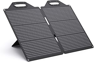 BigBlue 100W Pannello Solare Pieghevole ETFE (24V/4,16A) con Cavalletti per Centrale Elettrica Cellpowa600, IP68 Impermeabile Generatori Solare Portatile per Campeggio, Van