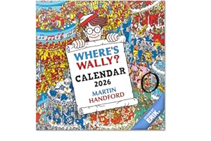 Grupo Erik Wall Calendar 2026 - Wheres Wally Calendar 2026 | Square 30 x 30 cm - 12 x 12 inches Wall Planner, Family Planner Month To View | Where's Wally? Gifts For Friends