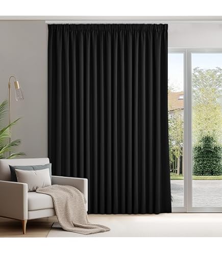 Voilage - HAOPYOU - Brun - 132 x 260 cm - Polyester - Intérieur
