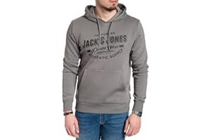 JACK & JONES Herren Hoodie Pullover mit Kapuze Sweatshirt Kapuzenpullover für Männer aus Baumwolle mit Logo/Auswahl an Designs und Farben