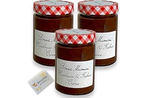 Bonne Maman Haselnuss & Kakao Creme ohne Palmöl 20% Haselnuss Vorratspackung 3x 360g + Benefux. Erfrischungstuch