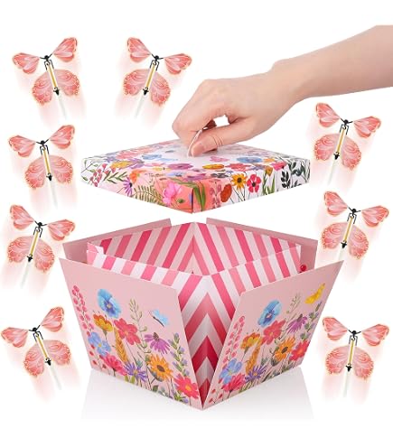 TSHAOUN – Lot De 25 Papillons Volants Magiques à Remonter – Couleurs Assorties – Surprise Pour Livre Ou Carte