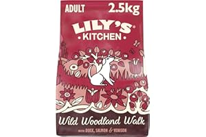 LILY'S KITCHEN Lily’s Kitchen Fabriqué à partir d’ingrédients naturels Adulte Aliments secs pour chiens Saumon et chevreuil Recette sans céréales 2.5kg