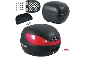 A-PRO Top Case Moto Scooter Valise 31lt evec Dossier Fermeture Manuelle Matt Noir