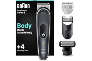 Braun Series 5 RASOIO ELETTRICO Corpo Uomo, per Petto, Ascelle, Inguine E Zone Sensibili, Con Pettini Da 1 mm A 11 mm, Tecnologia SkinShield, 100 Min Autonomia Senza Fili, Idea Regalo, BG5370