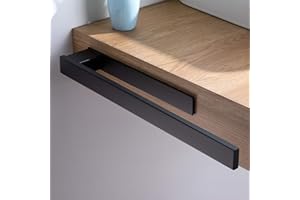 Kegii Schwarz Handtuchhalter ohne Bohren Handtuchstange Selbstklebend Badetuchhalter Edelstahl für Badezimmer und Küche, 39cm