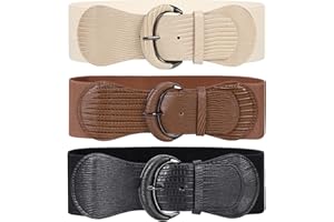 WERFORU Women Stretchy Wide Waist Belt Ladies Fashion Elastic Belts for Dresses Jumpsuit Shirts