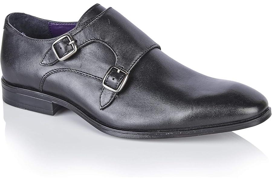 Silver Street London Men's Bourne Monk Formal/Office Leather Shoe