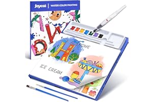 JoyCat album da colorare per bambini, set di pittura ad acquerello per bambini dai 3-5 ai 4-8 anni,attività di disegno artistico e artigianale, regalo di compleanno per ragazzi e ragazze