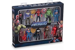 Battle Warrior Action Figure Set Pack of 10 Kids Birthday Gift Toy 10 cm | Complete Battle play set for children; colourful characters made for imaginative pretend screen free toy 2+ 3+ Year old