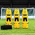 FORZA Pro Football Air Mannequin Junior & Senior | Inflatable Football Free Kick Training Dummies | Pack of 1, 3 or 5 Portable Football Training Equipment | Optional Carry Bag