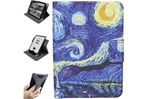 ZhaoCo Custodia Universale Staccabile per 6'' New Kindle 2024/2022, Kobo Nia/Clara 2E / Clara HD, Sottile Leggero Protettiva Cover Angoli di Visione Multipli - Pittura