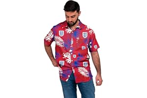 FOCO Football Club Tropical Short Sleeve Button Up Summer Floral Shirt Premier League