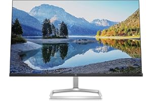 HP M24fe Monitor da 24", FHD, 16:9, Antiriflesso, Pannello IPS da 75Hz, Tempo di Risposta 5 ms, Reclinabile, AMD FreeSync, 300 Nits, Low Blue Light, HDMI 1.4, VGA, No montaggio VESA, Argento
