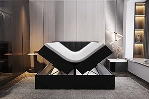 ‎TRADA Palermo Boxspringbett mit Bettkästen H3 Matratze mit Topper (Schwarz, 140 x 200 cm)