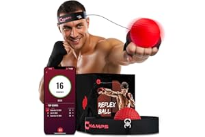 Champs MMA Boxing Reflex Ball - Fight Speed Equipment, Punching Ball for Reaction Speed and Hand Eye Coordination Training