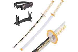 57 SPECIAL REPLICAS Bambou Anime Katana Cosplay Épée, Katana Inspiré Demon Slayer Épée 105 cm 41 Pouces Hashira Piliers Protagoniste Katana, une Variété de Styles (Agatsuma Zenitsus Drewniany JT10653)
